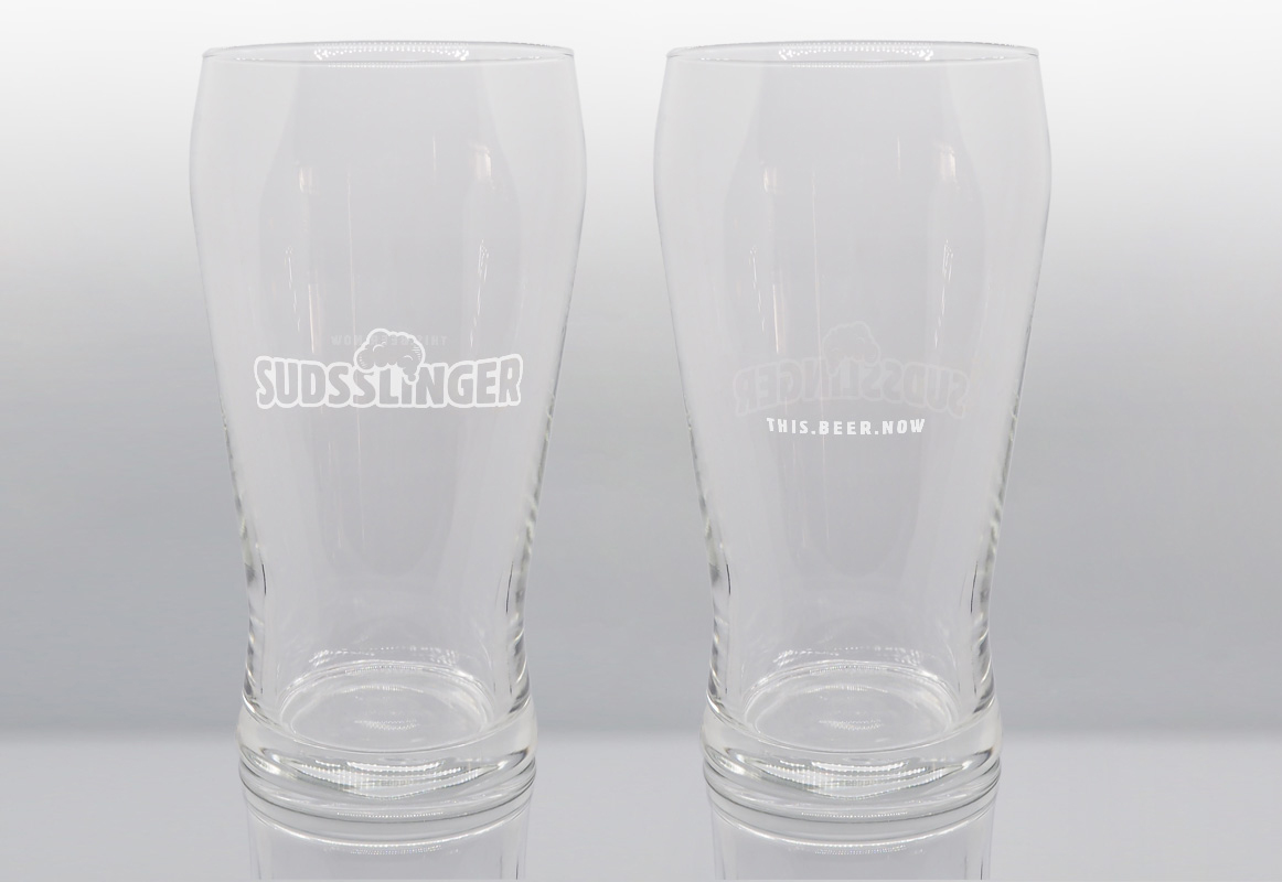 Suds Slinger Pub Craft Beer Glass